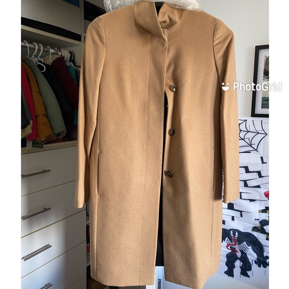 UNIQLO high neck wool / cashmere coat - Picture 1 of 6